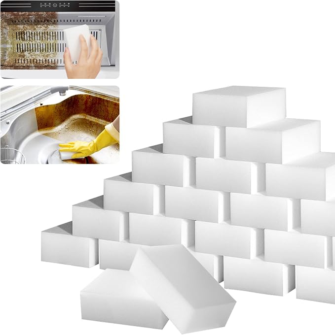 100Pack Magic Sponge Eraser, Extra Large Melamine Foam Sponge, No Scratch by NAIASA