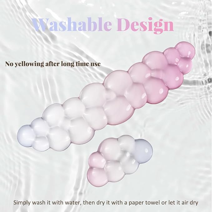 Gel Keyboard Wrist Rest Cloud Set, - Image 3