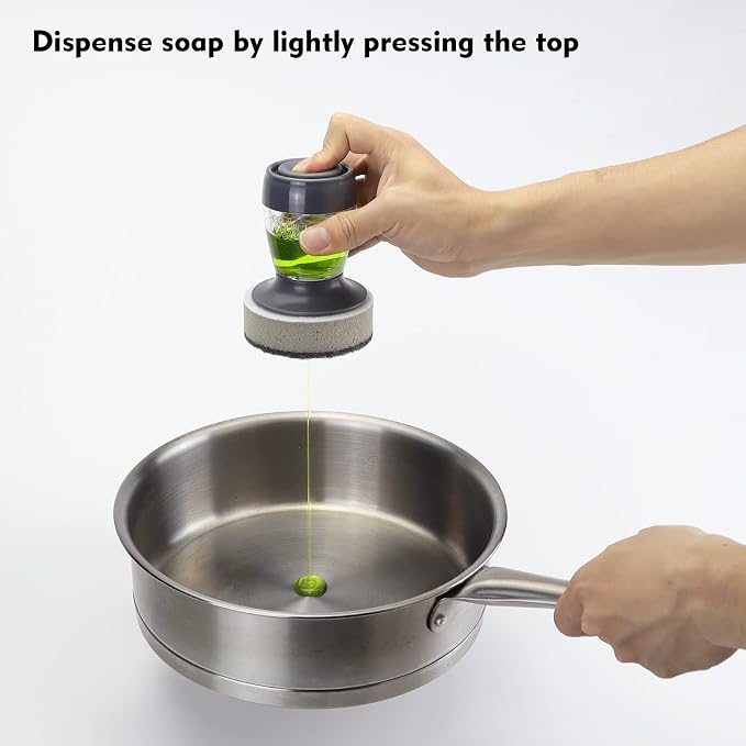 Dish Brush with Soap Dispenser, Kitchen Scrub Brush - Image 2