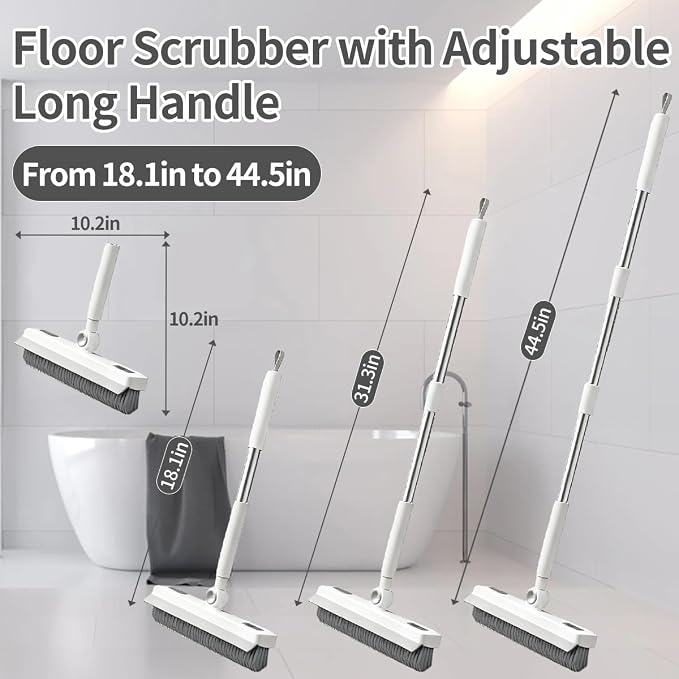 Floor Scrub Brush, 2 in 1 Cleaning Brush - Image 2