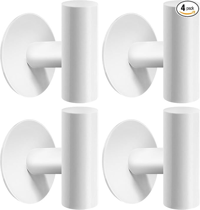 Adhesive Towel Hooks, Chrome SUS 304 Stainless Steel Heavy Duty Waterproof Wall by Augegel