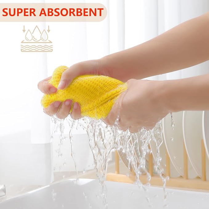 Homaxy 100% Cotton Waffle Weave Kitchen Dish Cloths, Ultra Soft Absorbent Quick - Image 3