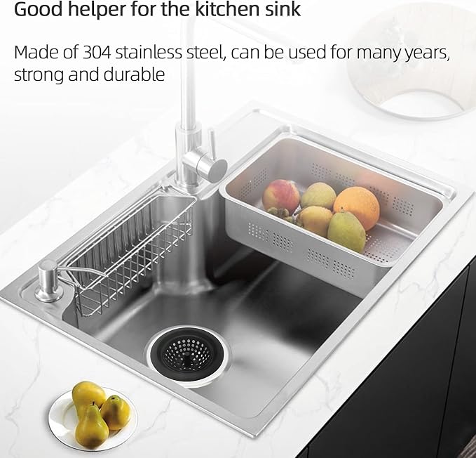 Mi hogar Sink Drain Strainer 2 Pack, 4.5” Wide Rim Silicone Kitchen Sink - Image 7
