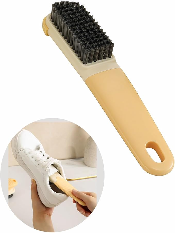 Ergonomic Clothes Soft Bristle Laundry Brush, Milk Yellow, ABS+PBT Material by BUBBLE-FLY