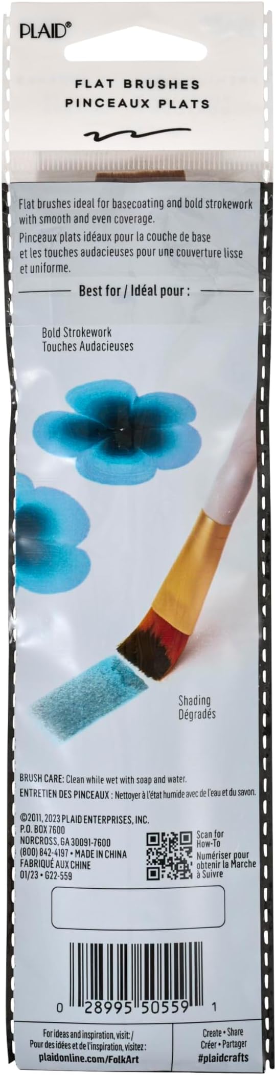 FolkArt Plaid Nylon Brush Set, 50559 Brown - Image 10