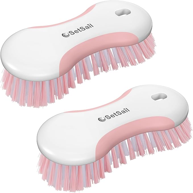 SetSail Multi-Purpose Scrub Brush of 2 Pack, Stiff Bristles Cleaning Brush by SetSail