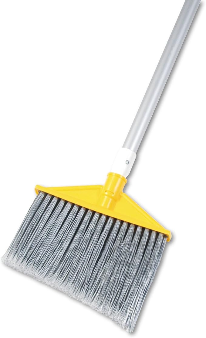 Rubbermaid 6385GRA Angled Broom, 48-7/8-Inch Aluminum Handle by Rubbermaid