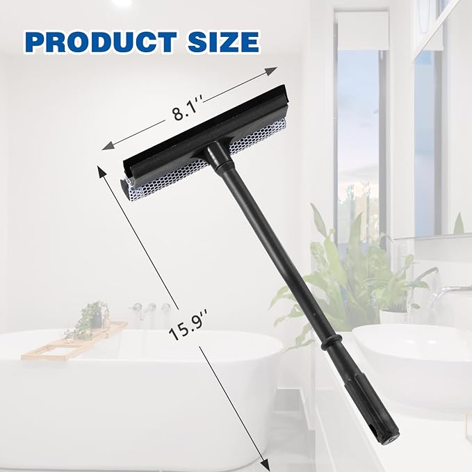 15.9" Window Squeegee for Car, 2 in 1 Window Cleaner - Image 4