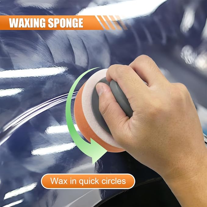 YoRise 2PCS Car Wax Applicator Pad, Microfiber Buffing & Polishing Pad - Image 3