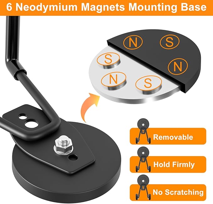 ENUODA Strong Magnetic Hooks Heavy Duty Magnet Garage Hooks - Image 2