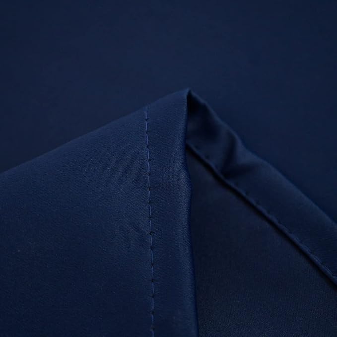 Pickluc Navy Blue Cafe Curtain 30 Inches Length, Rod Pocket Small Kitchen - Image 7