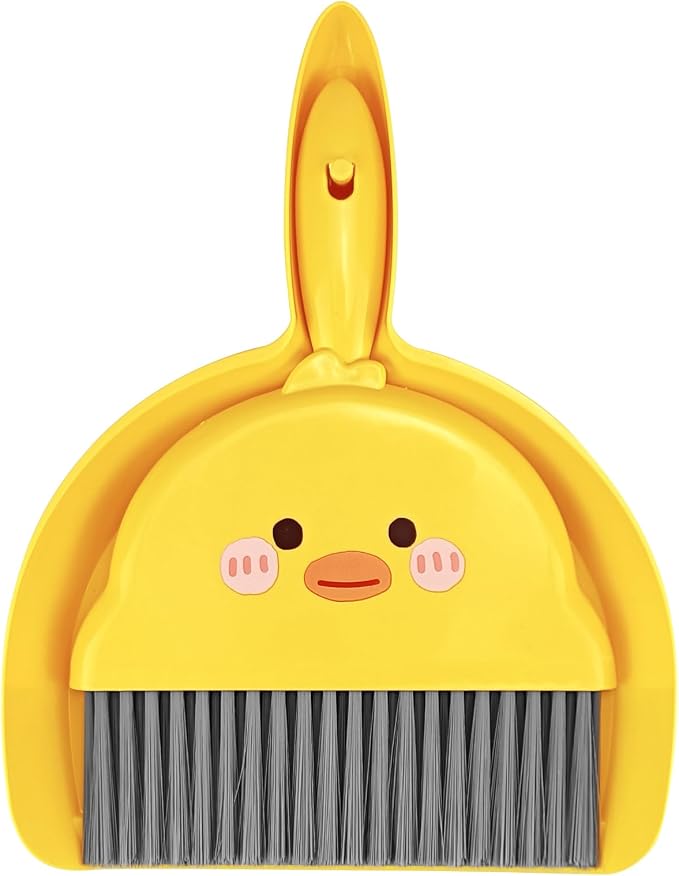 Small Broom and Dustpan Set, Cute Little Yellow Hand Mini Broom and Dustpan Set - Image 8