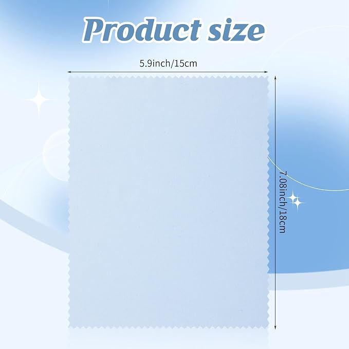 Treela 200 Pcs Microfiber Glasses Cleaning Cloth 6 x 7'' Eyeglasses Cleaner - Image 2