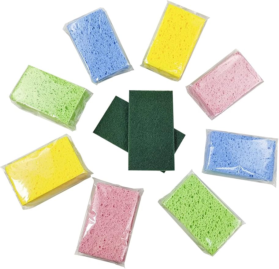 Cellulose Sponges Kitchen, for Washing Dishes, in Bulk, 24 Pack, 100% Natural - Image 2