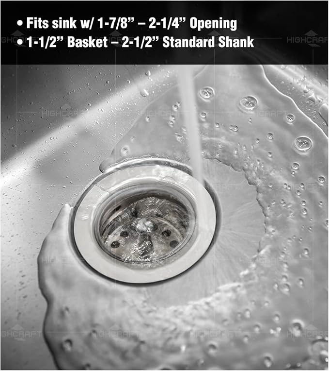 Highcraft 9773 Bar/Prep Sink 2 1/2 Junior Duo Stainless Steel Drain Assembly - Image 4