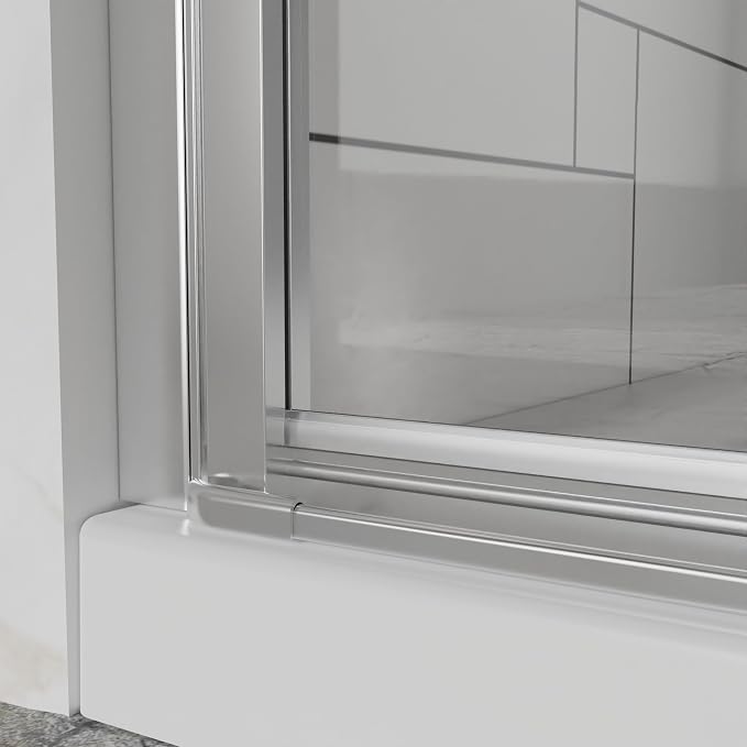 Frameless Bi-Fold Shower Door 30" W x 72" H, 1/4" Clear Tempered Glass - Image 7