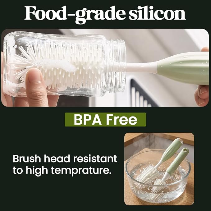 Bottle Brush Set Cleaner Silicone Brushes - Image 4