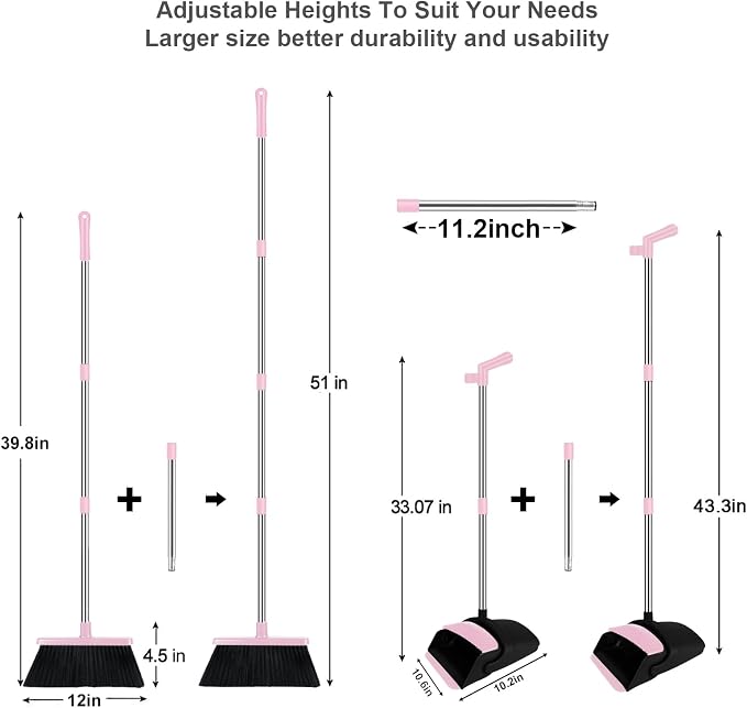 Pink Broom with Dustpan Combo Set - Image 2