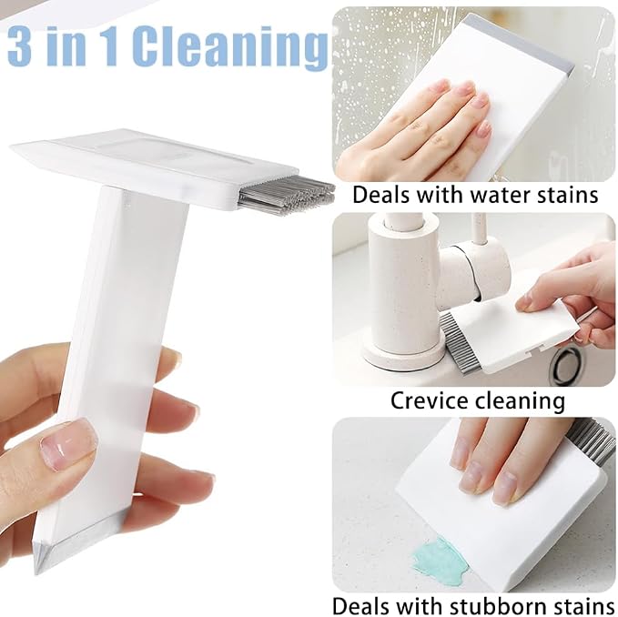 Kitchen Sink Squeegee and Countertop Brush, 3 in 1 Mini Squeegee Sponge - Image 3