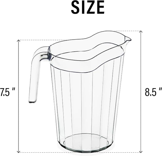 DecorRack 6 Pack - 75 oz Polycarbonate Plastic Pitcher Beverage Dispenser - Image 2