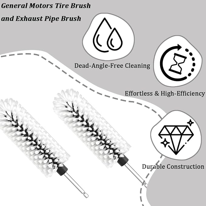 Drill Brush for Car Wheel, Soft No Scratches Vehicle Rim Cleaning Brush for - Image 4