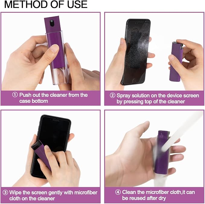 walrfid Screen Cleaner Spray and Wipe, Cleaning Kit - Image 3