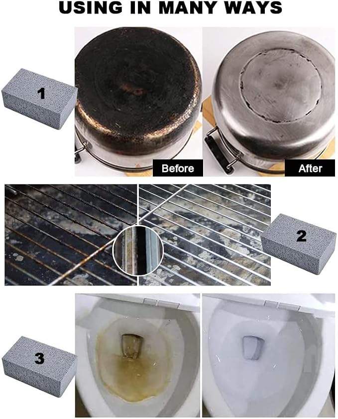 Non Scratch BBQ Grill Stone Cleaning Block Griddle Brick Oven Stone Scrubber - Image 3