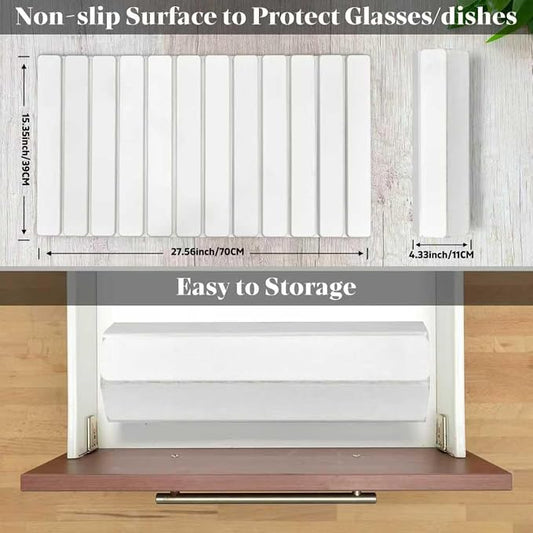 Large Stone Dish Drying Mats for Kitchen Counter, Fast Drying Collapsible Dish - Image 2
