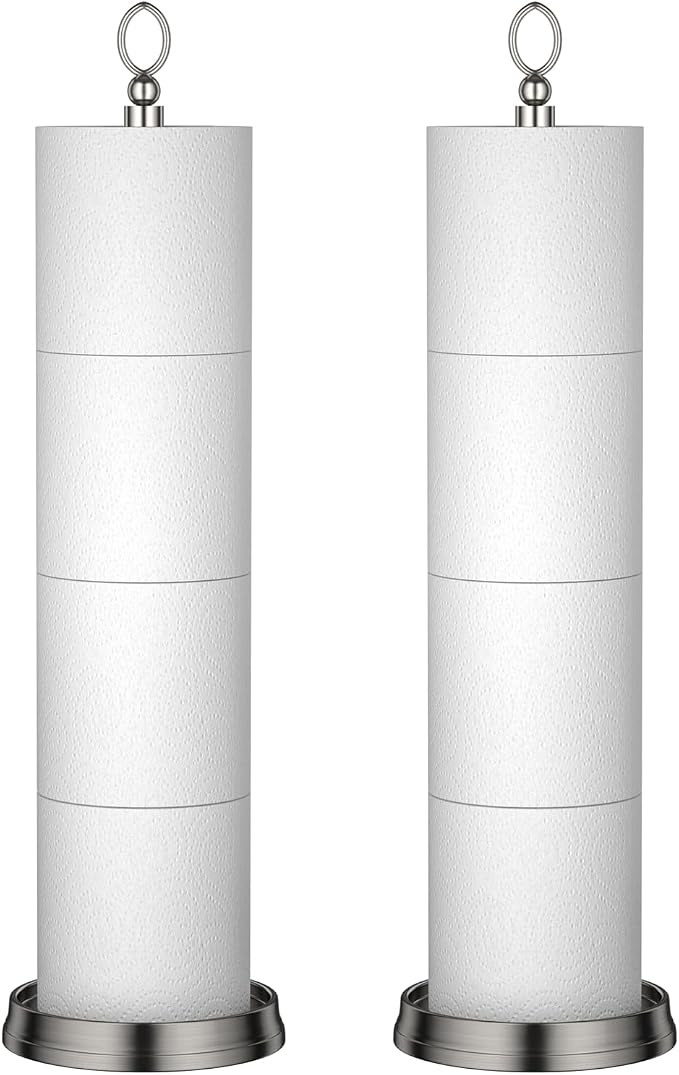 Toilet Paper Holder Stand with Reserve Function, Free Standing Toilet Paper by ROLABAM