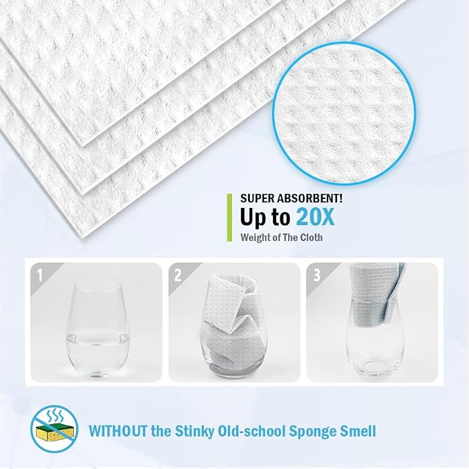 AIDEA Swedish Dishcloths for Kitchen, Absorbent Sponge Dish Cloth, Dishcloths - Image 5