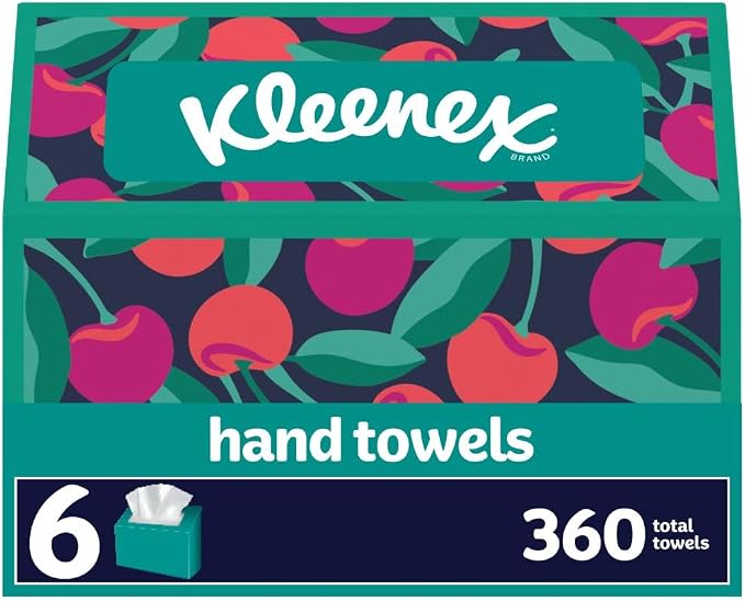 Kleenex Disposable Paper Hand Towels, 6 Boxes, 60 Tissues per Box, Packaging by Kleenex%C2%AE