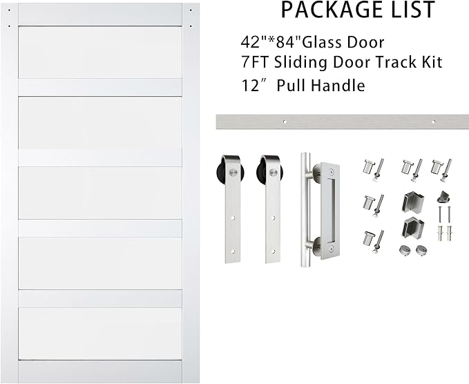 BARNSMITH 42in x 84in Glass Barn Door - Image 4
