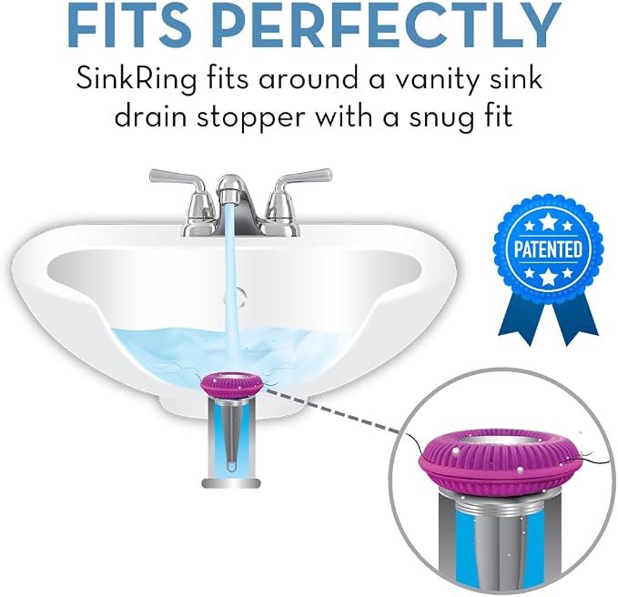 Bathroom Sink Hair Catcher for Pop-Up Drain – SinkRing 1.57" Precision Strainer - Image 2