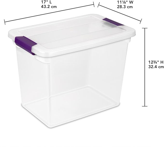Sterilite 18-Pack ClearView Latch Box, Stackable Storage Organizer Bins - Image 2
