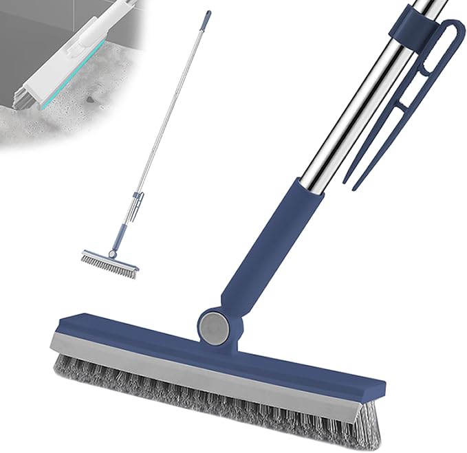 Floor Scrubbing Brush with 57" Adjustable Long Handle, 3 in 1 Living Grout by YSDSDAKA