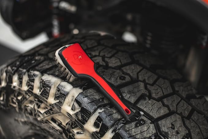 Detail Factory - ProGrip Tire Brush - Ergonomic ProGrip Handle, Stiff Synthetic - Image 7