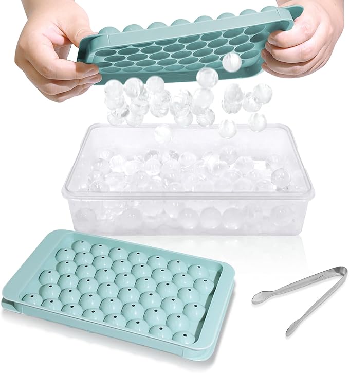 WIBIMEN Ice Cube Tray with Lid and Bin by WIBIMEN