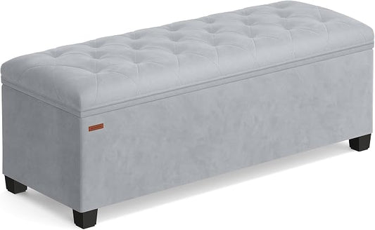 SONGMICS Velvet Storage Ottoman Bench, Foot Rest by SONGMICSbySONGMICSHOME
