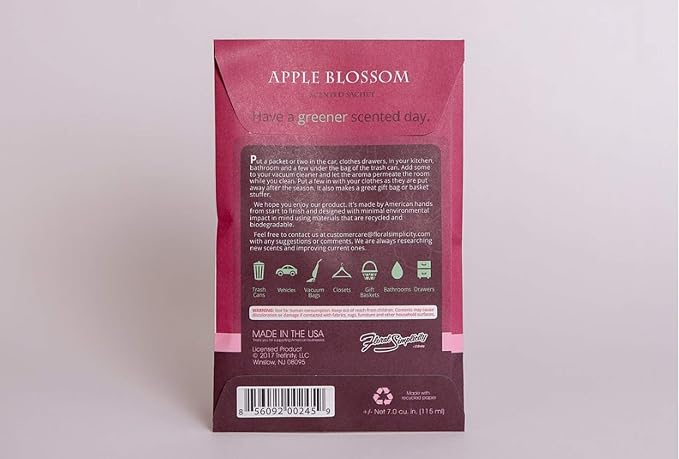 Floral Simplicity Apple Blossom Scented Sachets Pack of 6, Fall & Winter - Image 6
