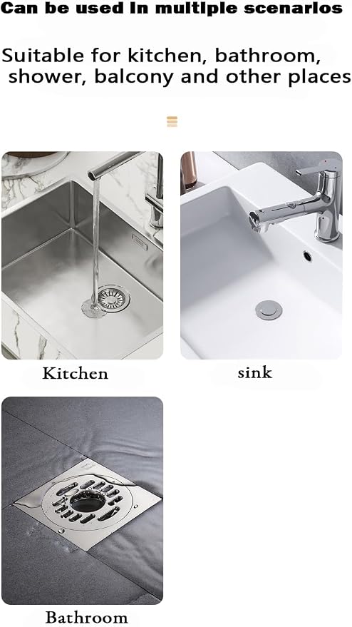 Drain Hair Catcher, Silicone Bathtub Drain Protector 2 Packs - Image 5