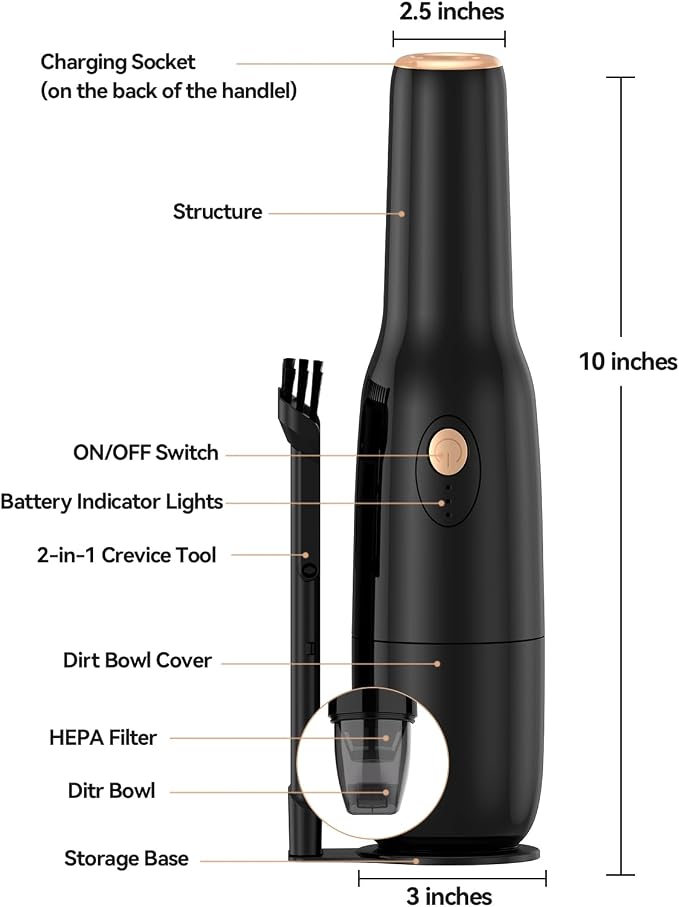 Handleld Vacuum Cordless -Car Vacuum Portable Rechargeble -Hand Held Small - Image 7