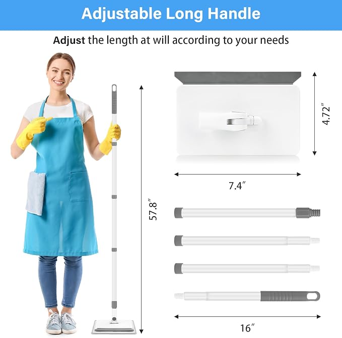 Baseboard Cleaner Tool with Handle, DELUX Baseboard Cleaner with Extendable - Image 7