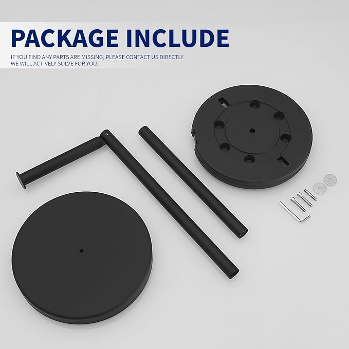 BWE Matte Black Toilet Paper Holder Stand Modern Tissue Roll Holder Storage - Image 7