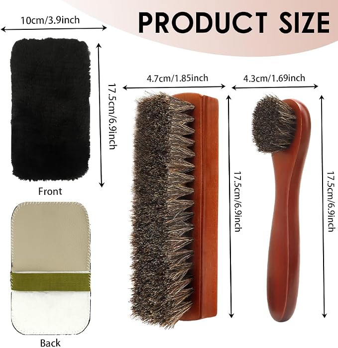 Shoe Brush, Horsehair Shoe Brush, Shoe Brushes - Image 2