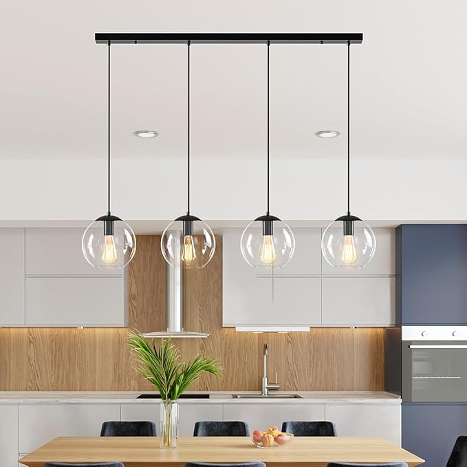 Globe Pendant Light, Modern Hanging Lighting Fixture, Classic Cluster Chandelier by LMSOD