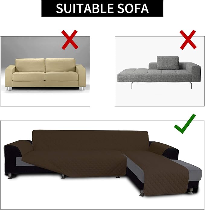 Easy-Going L Shape Sofa Cover Sectional Couch Cover Chaise Lounge Sofa - Image 4