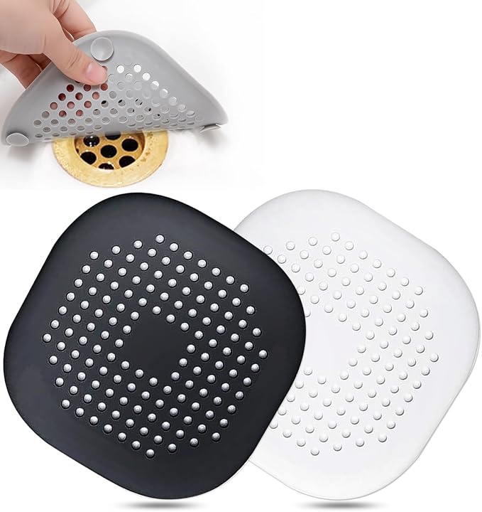 Hair Drain Catcher, Square Drain Cover by Bovinde