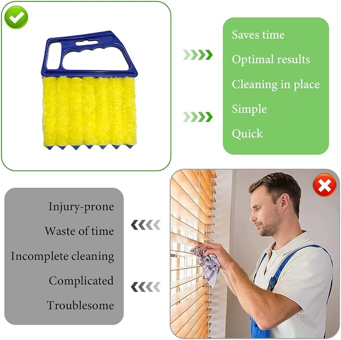 Blind Cleaner Duster Tool, Window Venetian Hand-held 7 Finger Dusting Cleaner - Image 5