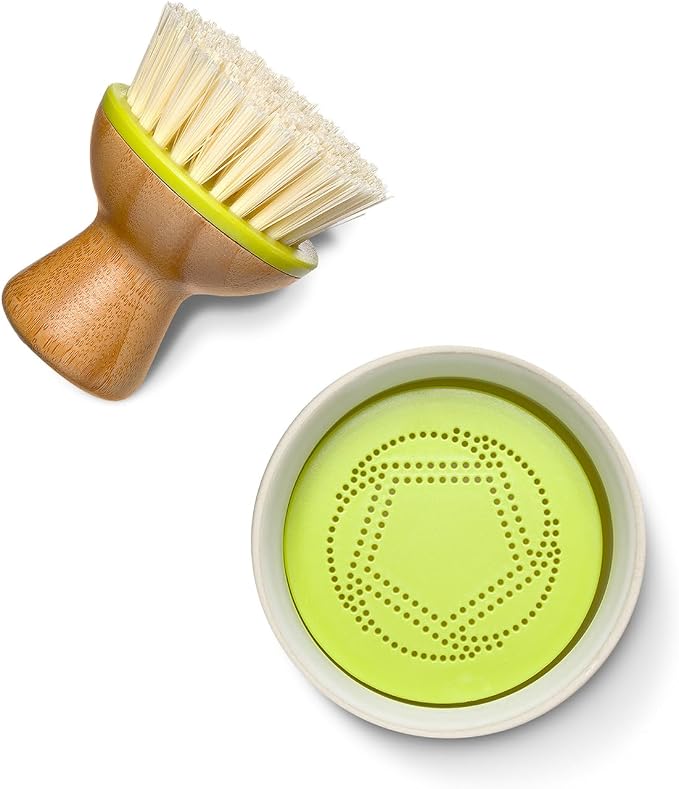 Full Circle Bubble Up Bamboo Dish Brush – Family Safe, - Image 6