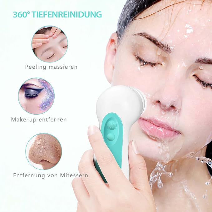 Waterproof Facial Cleansing Spin Brush Set - Image 7